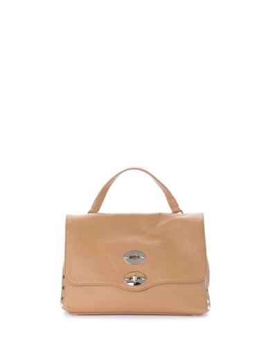 BORSA POSTINA DAILY GIORNO SMALL IN PELLE MARTELLATA BROWN CANTUCCI