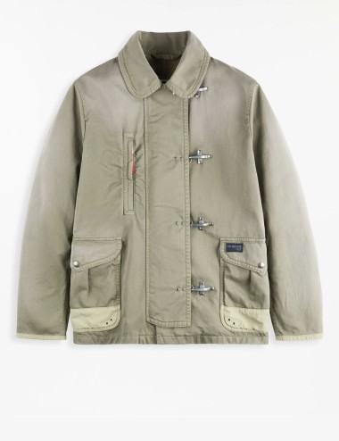 4 Ganci In Twill di Cotone - Fay Archive verde