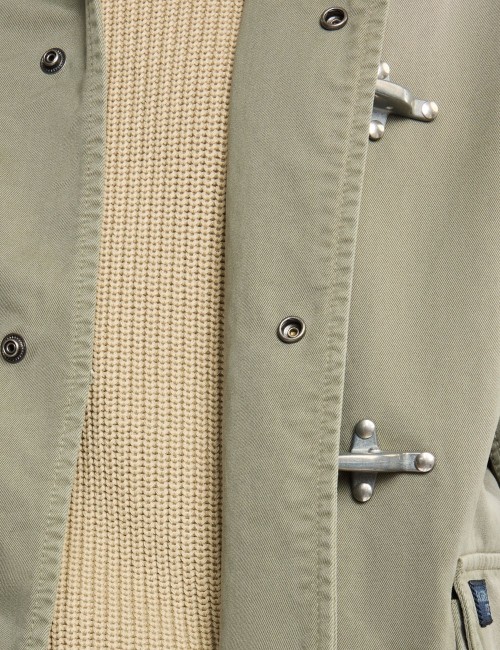 4 Ganci In Twill di Cotone - Fay Archive verde