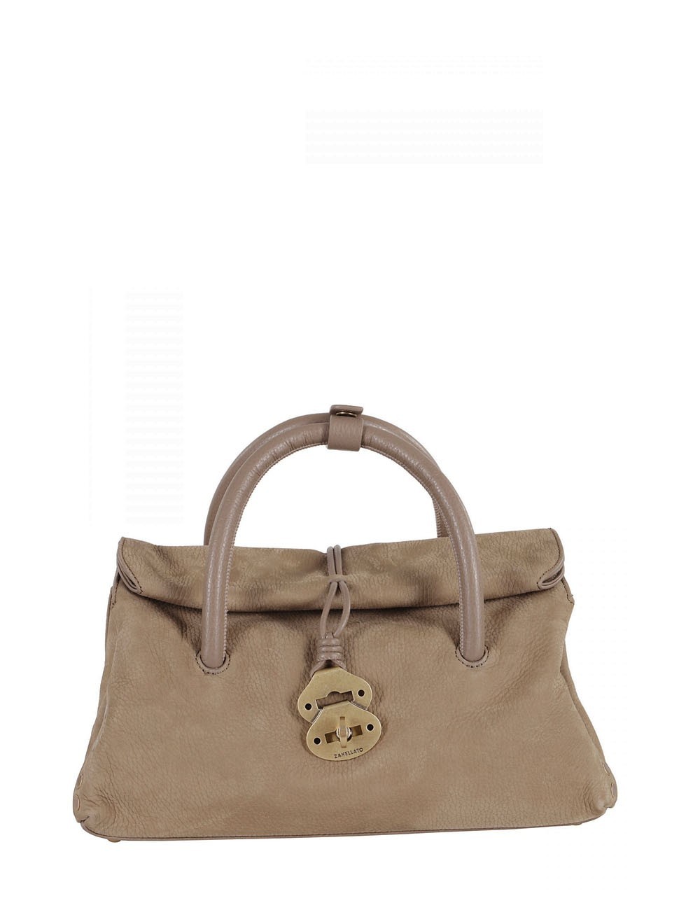 BORSA A TRACOLLA DOTTA® SMALL IN NABUK GREY VOLTOLINA