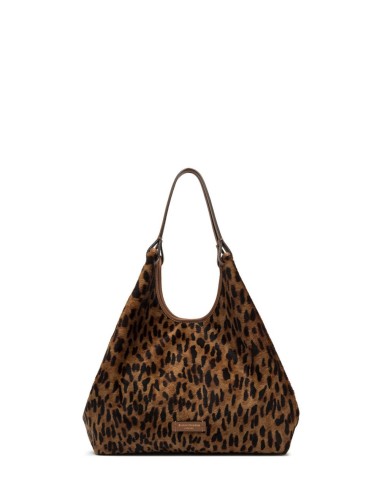 Borsa a spalla in cavallino DUA LINCE-CUOIO