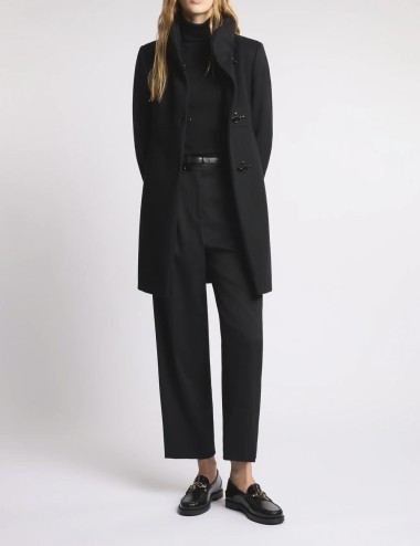 Romantic Coat in Panno di Lana nero