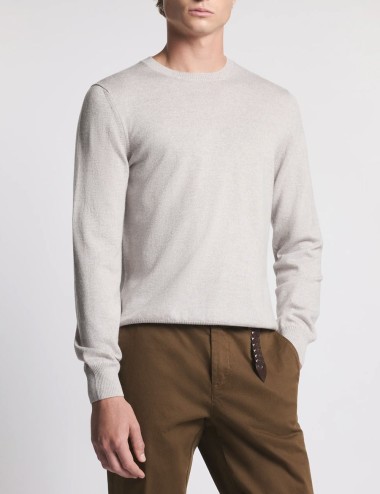 Pull Girocollo in Lana grigio