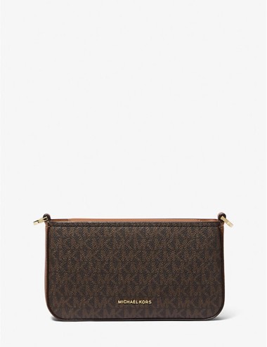 Pochette convertibile Bryant piccola con logo marrone ghianda